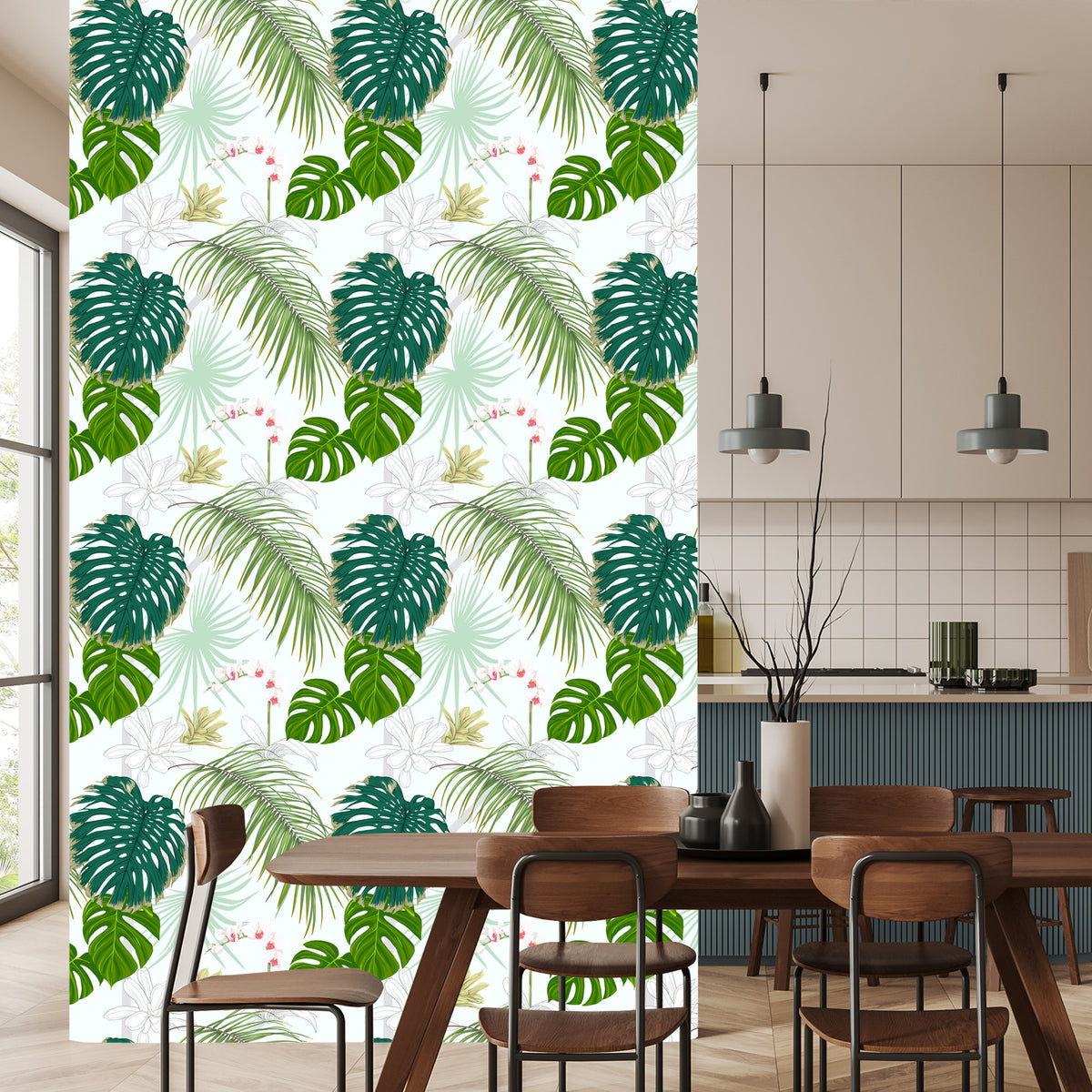 Wallpaper Diverse Leaves And Flowers