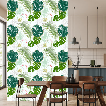 Wallpaper Diverse Leaves And Flowers