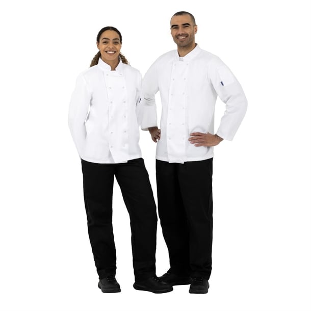 Whites Vegas Unisex Chef Jackets Long Sleeve White (5 Pack) p_sa847