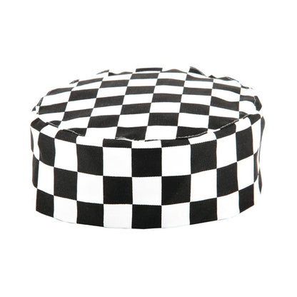 Whites Chefs Skull Cap Big Black & White Check a161