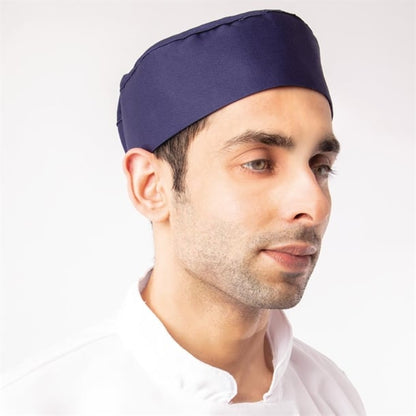 Whites Chefs Skull Cap Blue a204