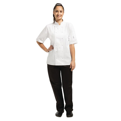 Whites Vegas Unisex Chef Jacket Short Sleeve White p_a211