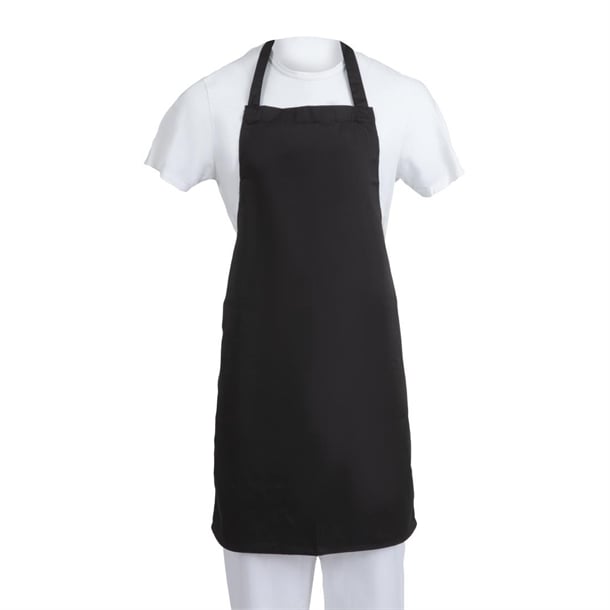 Whites Bib Aprons Black (5 Pack) sa816