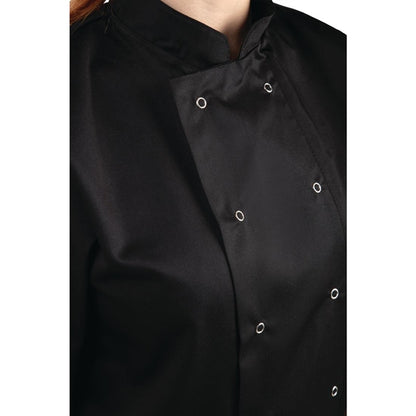Whites Vegas Unisex Chef Jacket Short Sleeve Black p_a439