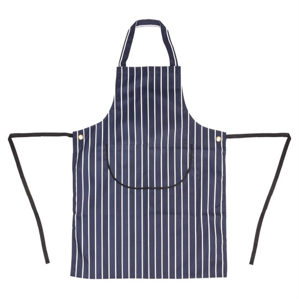Whites Butchers Stripe Pocket Bib Apron Blue/White a535