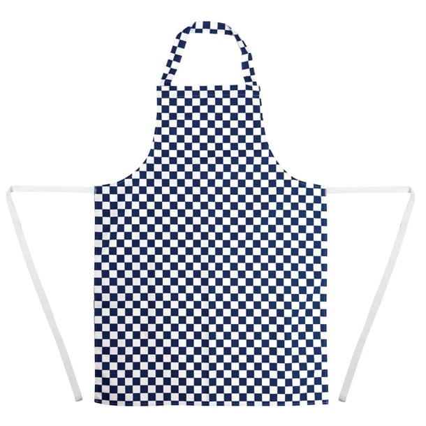 Whites Bib Apron Blue/White Check a554