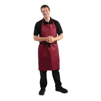 Whites Bib Apron Burgundy a557