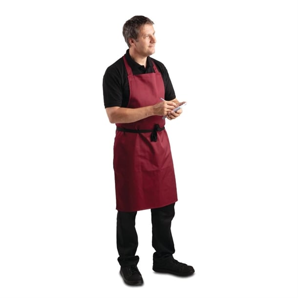 Whites Bib Apron Burgundy a557