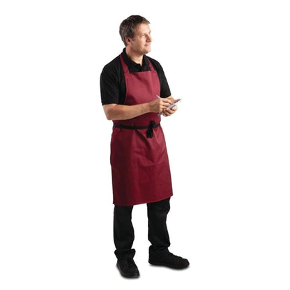 Whites Bib Apron Burgundy a557