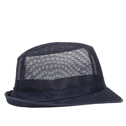 Trilby Hat with Snood Navy Blue p_a654
