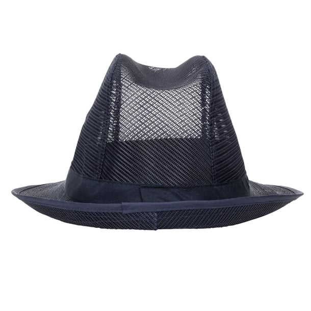 Trilby Hat with Snood Navy Blue p_a654