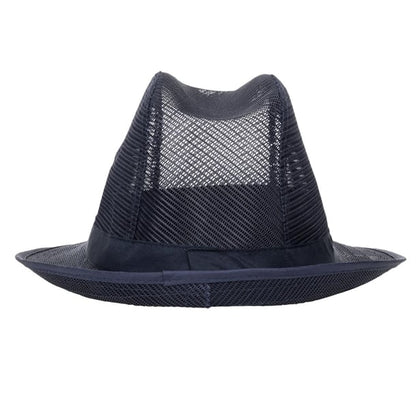 Trilby Hat with Snood Navy Blue p_a654