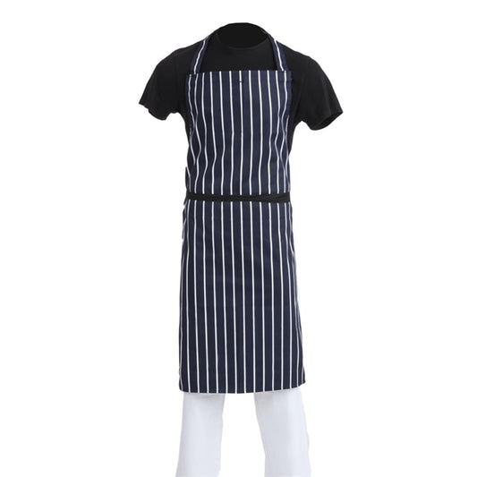 Whites XL Butchers Stripe Bib Apron Blue/White a662