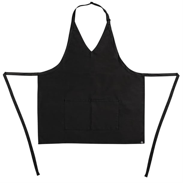 Whites V Neck Service Bib Apron Black b128