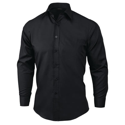 Chef Works Dress Shirt Long Sleeve Black p_a798