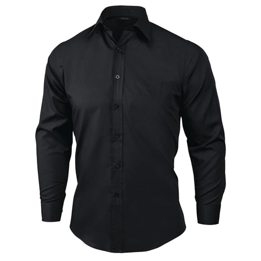 Chef Works Dress Shirt Long Sleeve Black p_a798