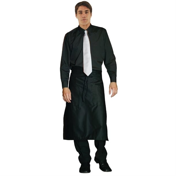 Chef Works Dress Shirt Long Sleeve Black p_a798