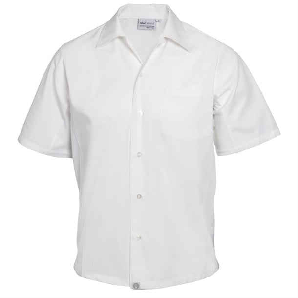 Chef Works Unisex Cool Vent Chefs Shirt White p_a912