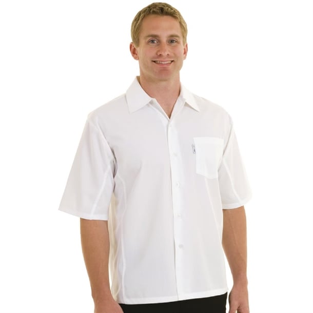 Chef Works Unisex Cool Vent Chefs Shirt White p_a912