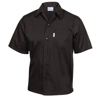 Chef Works Unisex Cool Vent Chefs Shirt Black p_a913