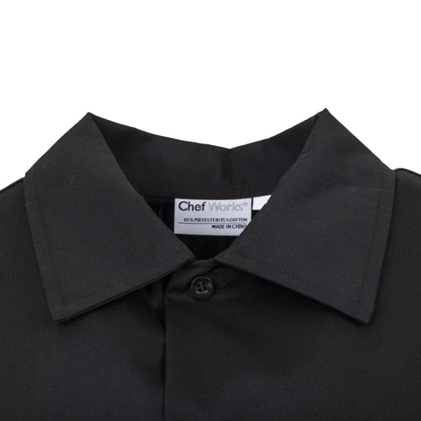 Chef Works Unisex Cool Vent Chefs Shirt Black p_a913