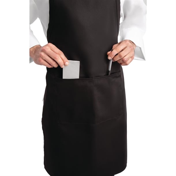 Chef Works Bib Apron Black a924