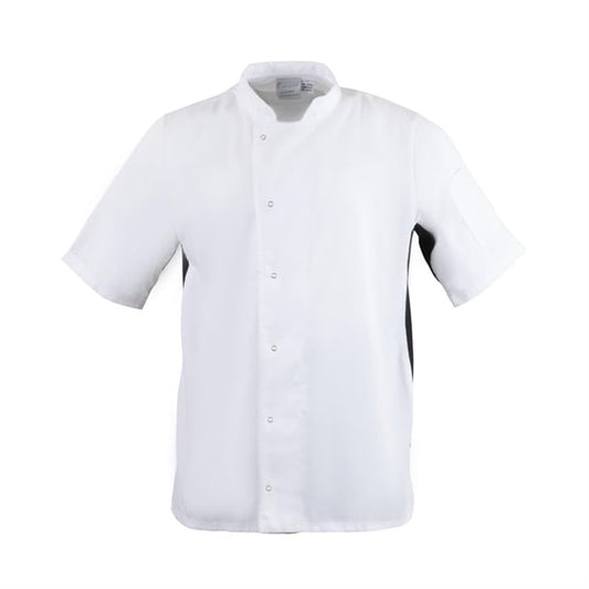 Whites Nevada Unisex Chef Jacket Black & White p_a928