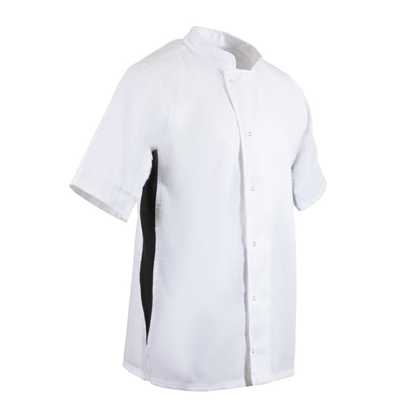 Whites Nevada Unisex Chef Jacket Black & White p_a928
