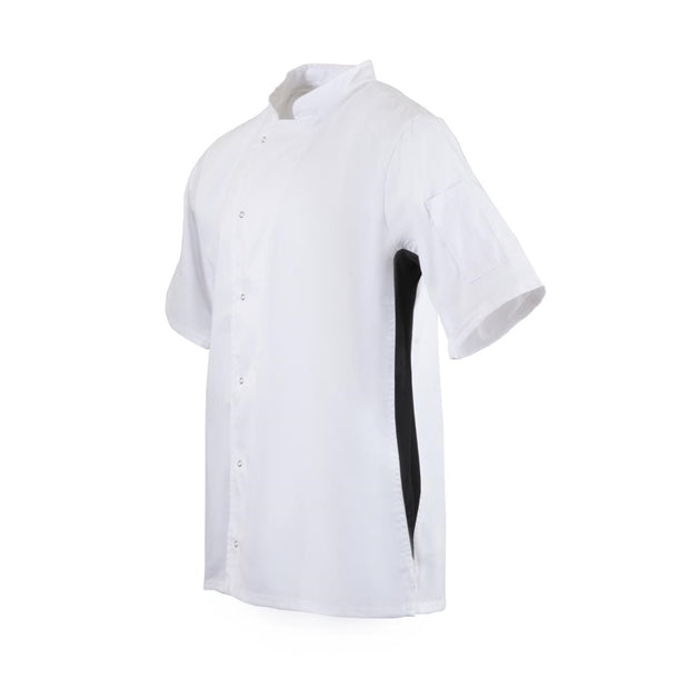 Whites Nevada Unisex Chef Jacket Black & White p_a928