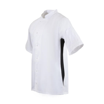 Whites Nevada Unisex Chef Jacket Black & White p_a928