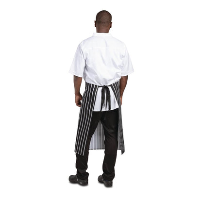 Whites Butchers Stripe Bistro Apron Black/White a938