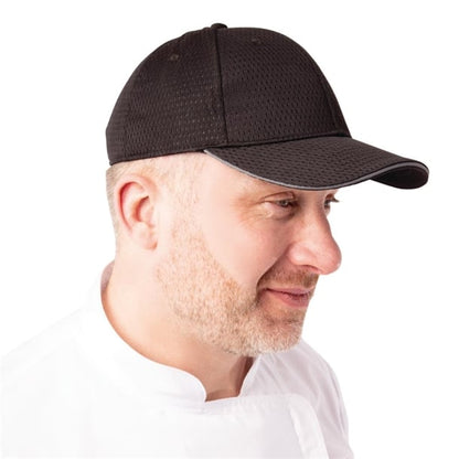 Chef Works Cool Vent Baseball Cap with Grey a942