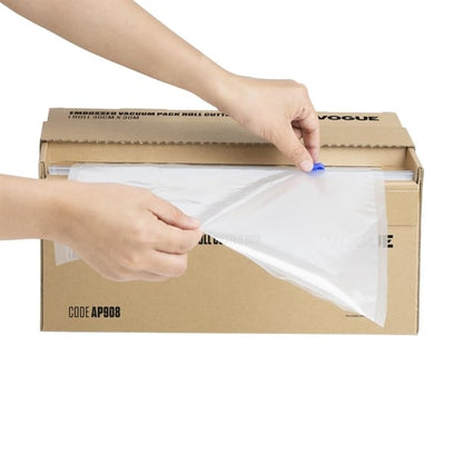 Vogue Vacuum Pack Roll with Cutter Box (Embossed) 300mm width ap908