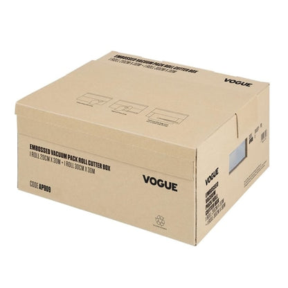 Vogue Vacuum Pack Roll with Cutter Box (Embossed) 200mm & 300mm Twin Pack ap909