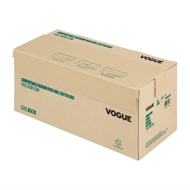 Vogue Compostable Vacuum Pack Roll Cutter Box 30cm x 30m at478