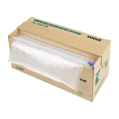 Vogue Compostable Vacuum Pack Roll Cutter Box 30cm x 30m at478