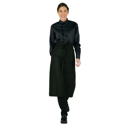 Chef Works Womens Mandarin Shirt Black p_b024