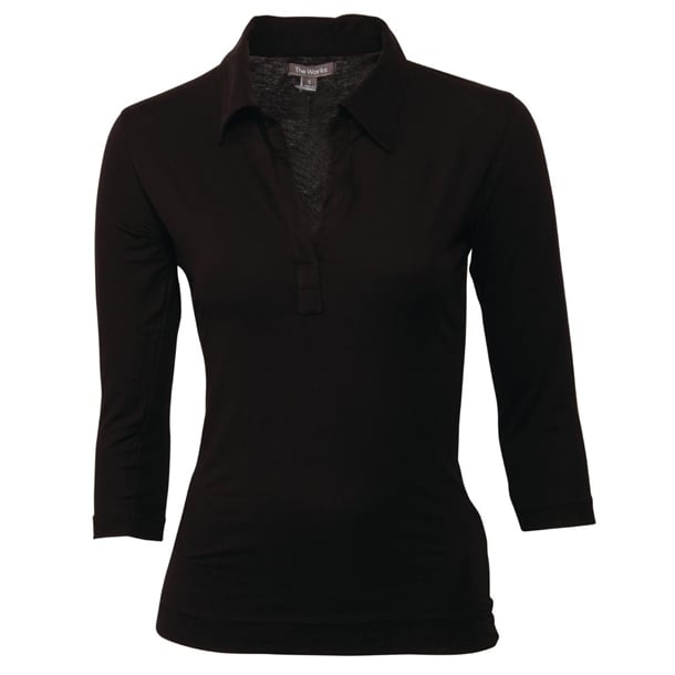 Chef Works Womens V-Neck T-Shirt Black p_b038