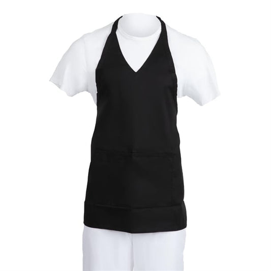Whites V Neck Service Bib Apron Black b128
