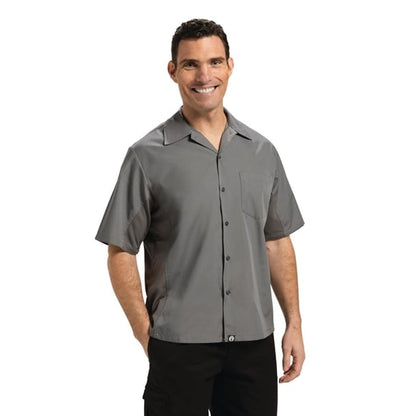 Chef Works Unisex Cool Vent Chefs Shirt Grey p_b179