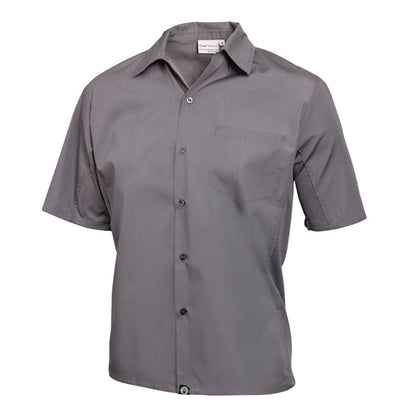 Chef Works Unisex Cool Vent Chefs Shirt Grey p_b179