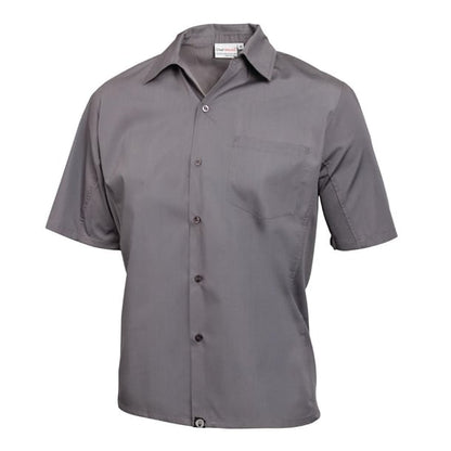 Chef Works Unisex Cool Vent Chefs Shirt Grey p_b179