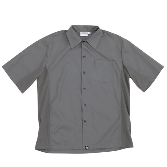 Chef Works Unisex Cool Vent Chefs Shirt Grey p_b179