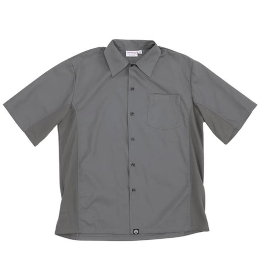 Chef Works Unisex Cool Vent Chefs Shirt Grey p_b179