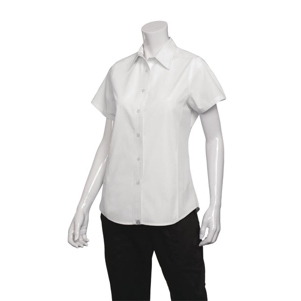 Chef Works Womens Cool Vent Chefs Shirt White p_b180