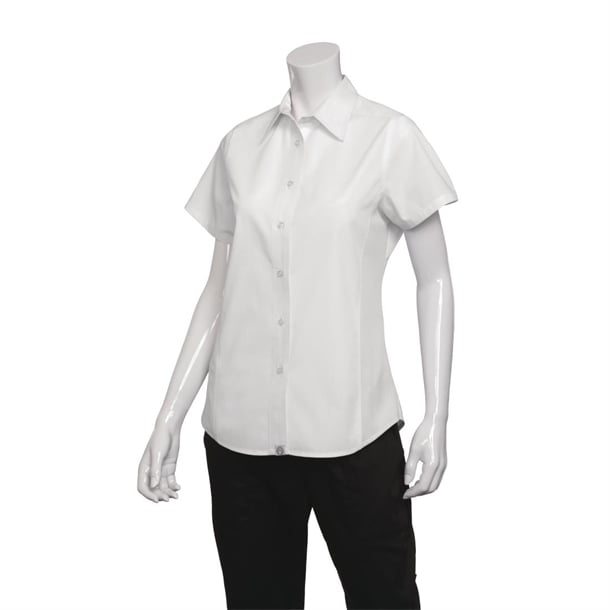 Chef Works Womens Cool Vent Chefs Shirt White p_b180