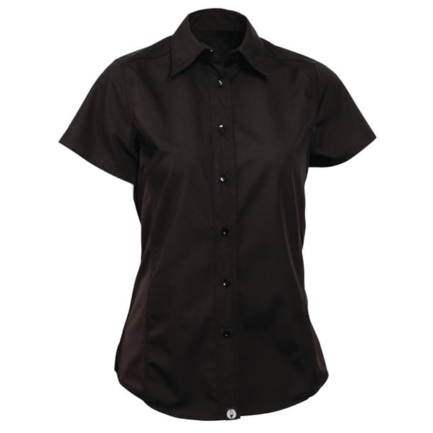 Chef Works Womens Cool Vent Chefs Shirt Black p_b181