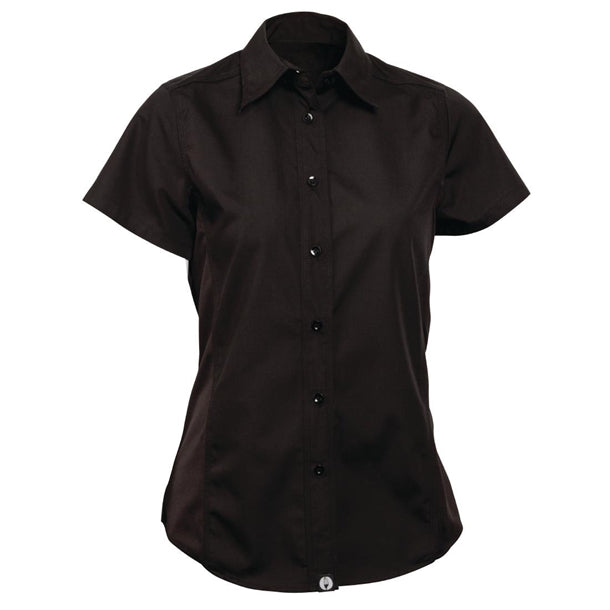 Chef Works Womens Cool Vent Chefs Shirt Black p_b181