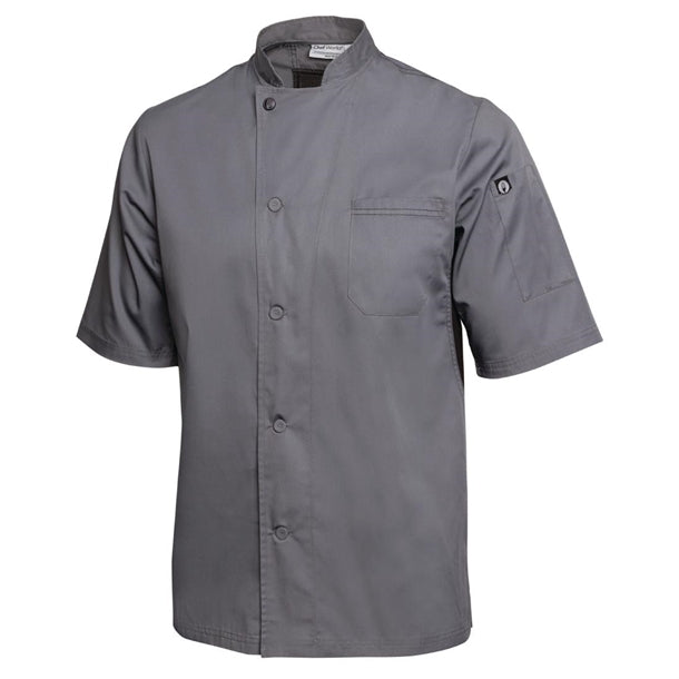 Chef Works Valais Signature Series Unisex Chef Jacket Grey p_b185