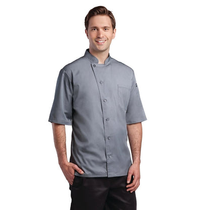 Chef Works Valais Signature Series Unisex Chef Jacket Grey p_b185